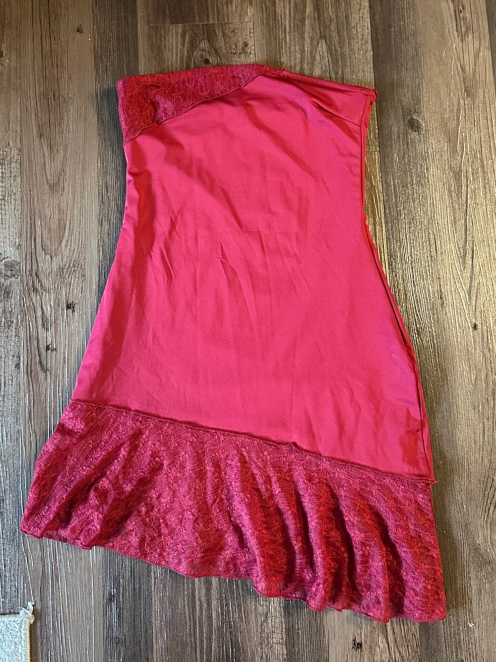 Red lace mini dress size small